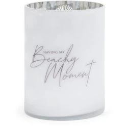 Riviera Maison Rivièra Maison Shell Windlicht - Ø 10 Cm - Höhe 12,5 Cm - Weiß