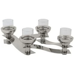 Fink Living Fink PAREO Kerzenhalter - 4-flammig - Höhe 13 Cm - Silberfarben -Kähler Store unnamed file 989