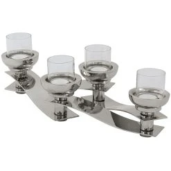 Fink Living Fink PAREO Kerzenhalter - 4-flammig - Höhe 13 Cm - Silberfarben -Kähler Store unnamed file 991