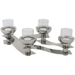 Fink Living Fink PAREO Kerzenhalter - 4-flammig - Höhe 13 Cm - Silberfarben -Kähler Store unnamed file 992