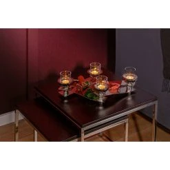 Fink Living Fink PAREO Kerzenhalter - 4-flammig - Höhe 13 Cm - Silberfarben -Kähler Store unnamed file 998