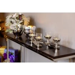 Fink Living Fink PAREO Kerzenhalter - 4-flammig - Höhe 13 Cm - Silberfarben -Kähler Store unnamed file 999